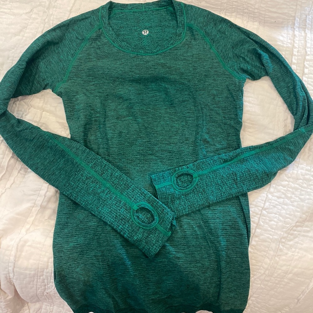 Lululemon swiftly king sleeve, green marl